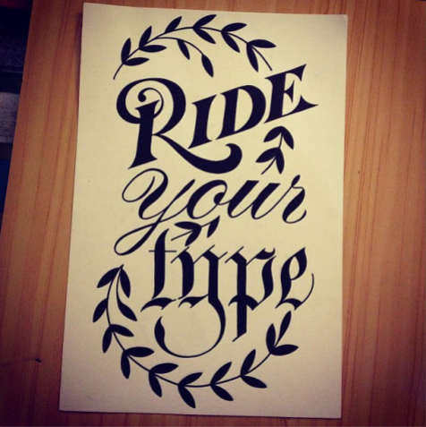 Ciclografica @ Santeria: Ride your type poster